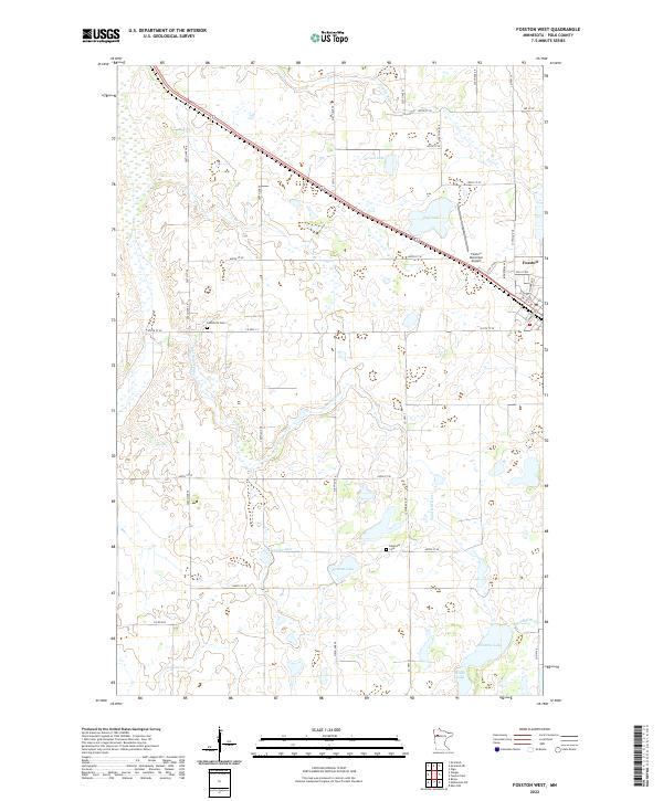 US Topo 7.5-minute map for Fosston West MN