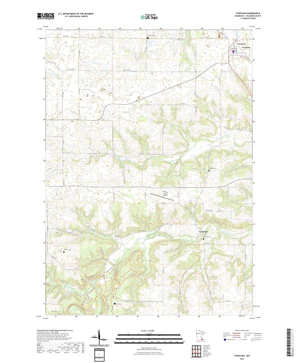 US Topo 7.5-minute map for Fountain MN