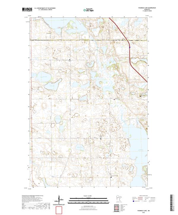 US Topo 7.5-minute map for Fourmile Lake MN