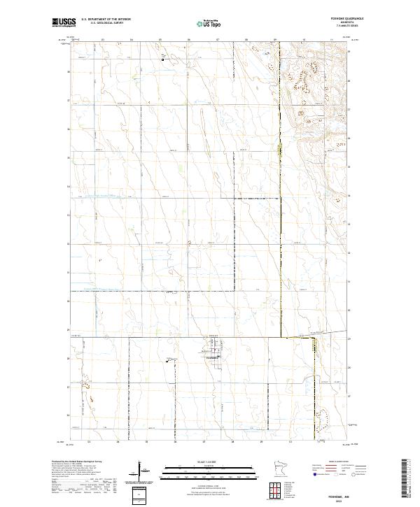 US Topo 7.5-minute map for Foxhome MN