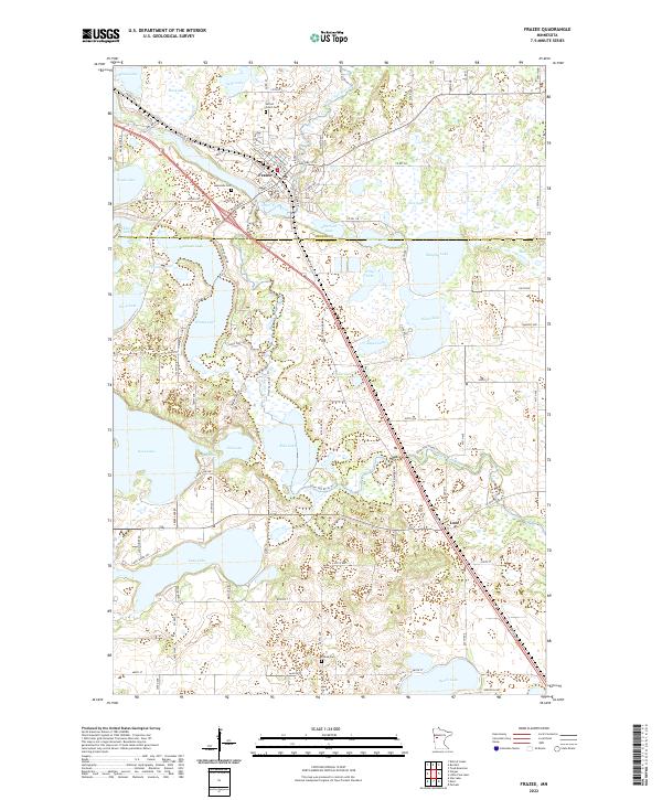 US Topo 7.5-minute map for Frazee MN