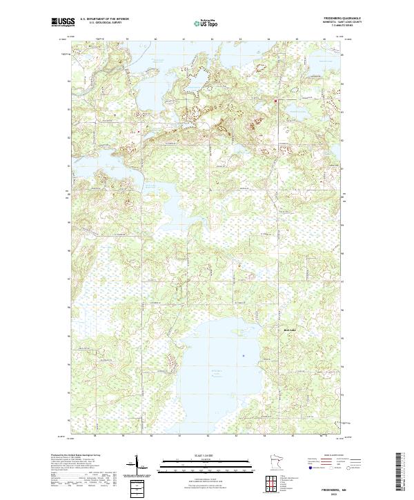 US Topo 7.5-minute map for Fredenberg MN