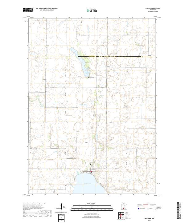 US Topo 7.5-minute map for Freeborn MN