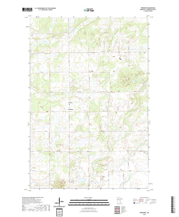 US Topo 7.5-minute map for Freedhem MN