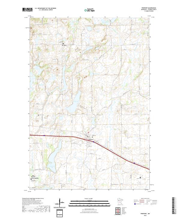 US Topo 7.5-minute map for Freeport MN