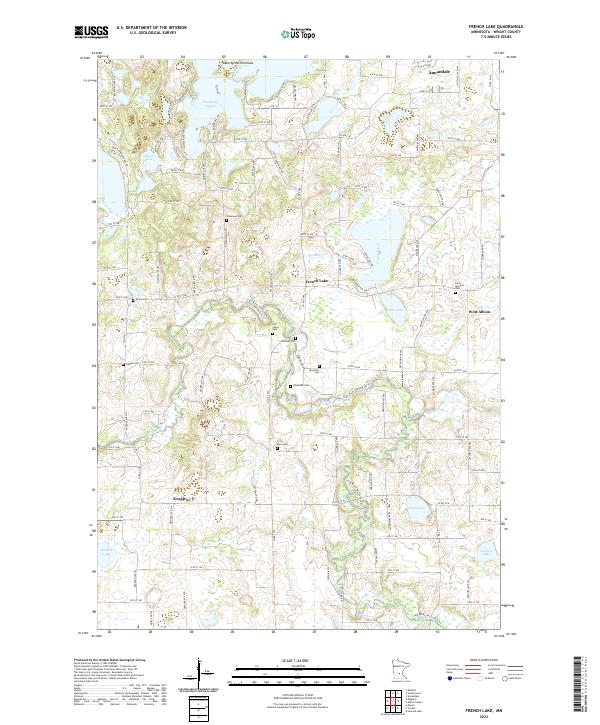 US Topo 7.5-minute map for French Lake MN