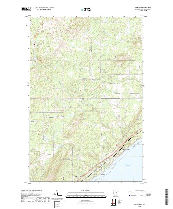 US Topo 7.5-minute map for French River MN