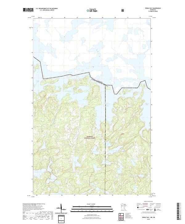 US Topo 7.5-minute map for Friday Bay MNON