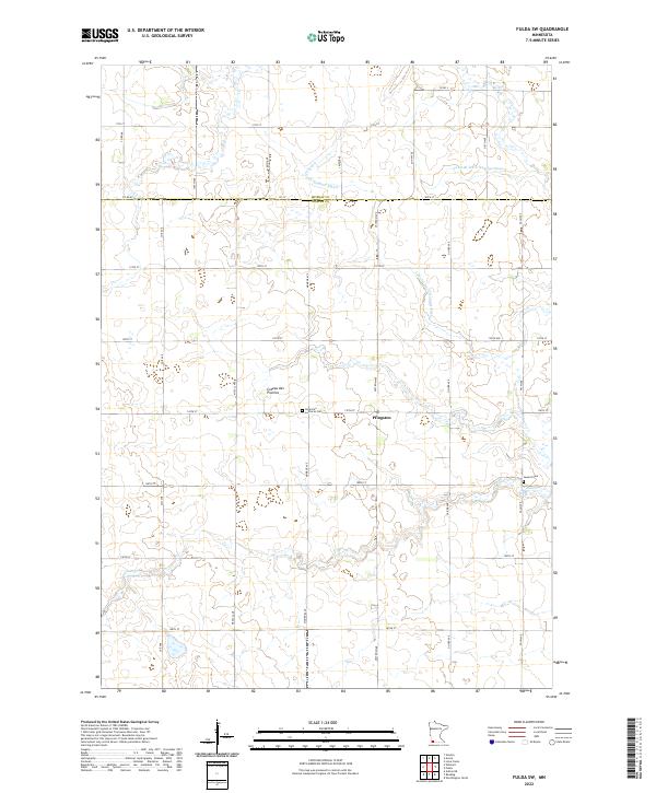 US Topo 7.5-minute map for Fulda SW MN