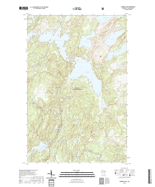 US Topo 7.5-minute map for Gabbro Lake MN