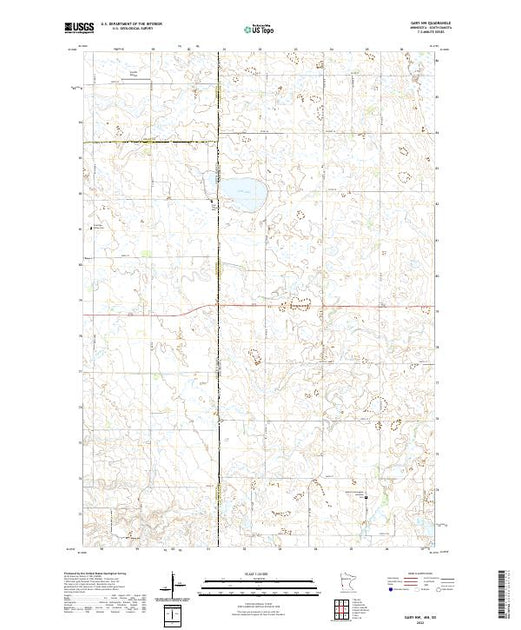 US Topo 7.5-minute map for Gary NW MNSD – American Map Store