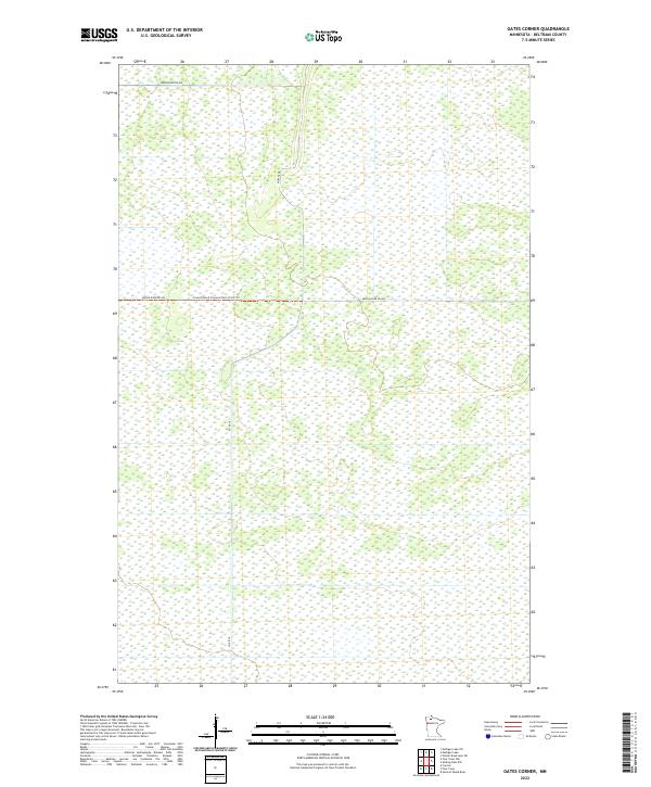 US Topo 7.5-minute map for Gates Corner MN