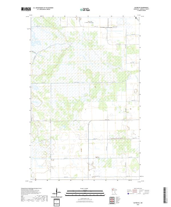 US Topo 7.5-minute map for Gatzke SE MN