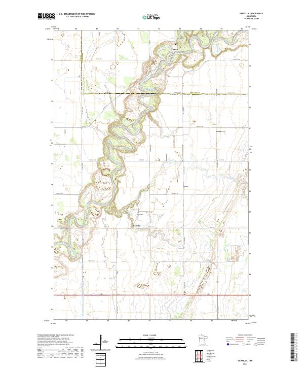 US Topo 7.5-minute map for Gentilly MN