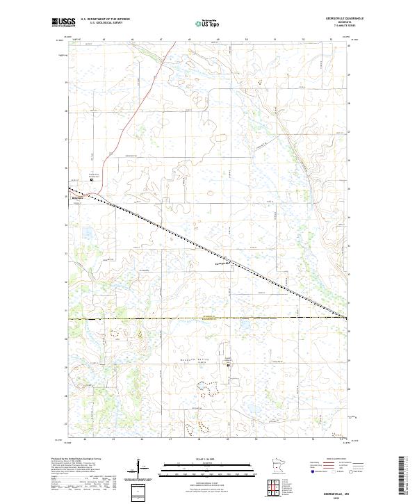 US Topo 7.5-minute map for Georgeville MN