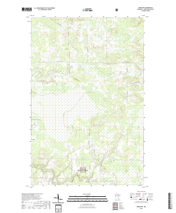 US Topo 7.5-minute map for Gheen NW MN