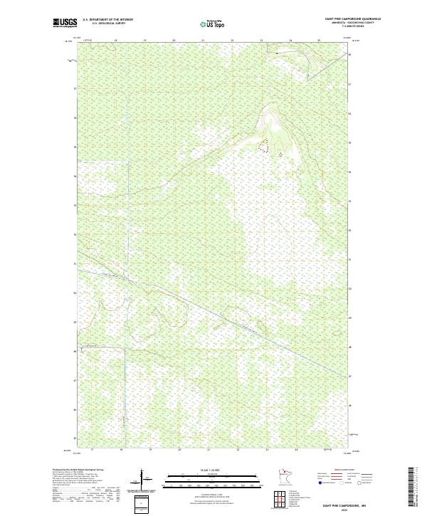 US Topo 7.5-minute map for Giant Pine Campground MN