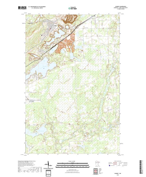 US Topo 7.5-minute map for Gilbert MN