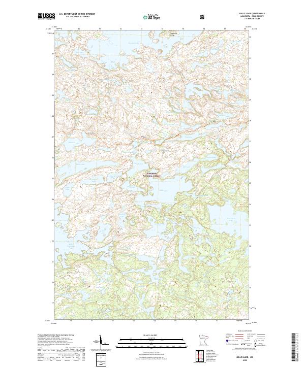 US Topo 7.5-minute map for Gillis Lake MN