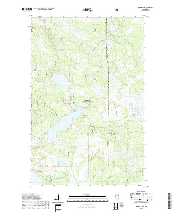 US Topo 7.5-minute map for Gimmer Lake MN