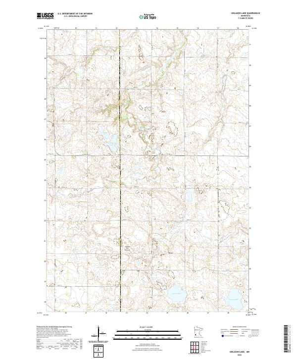 US Topo 7.5-minute map for Gislason Lake MN