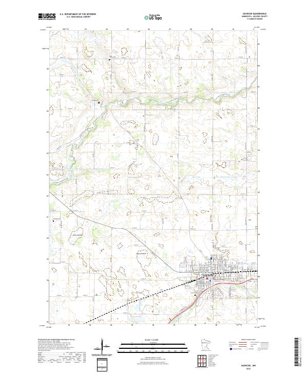 US Topo 7.5-minute map for Glencoe MN