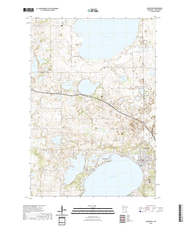 US Topo 7.5-minute map for Glenwood MN