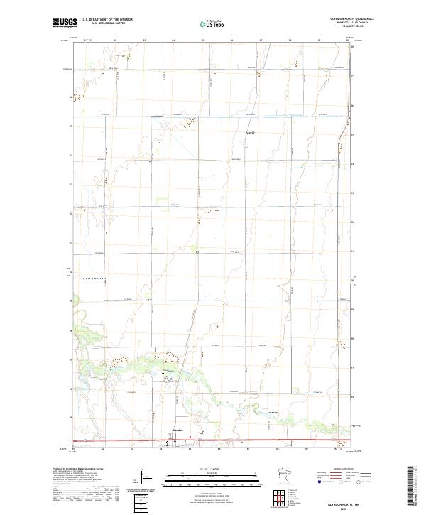 US Topo 7.5-minute map for Glyndon North MN