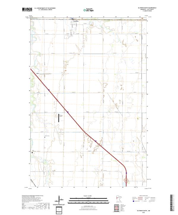 US Topo 7.5-minute map for Glyndon South MN