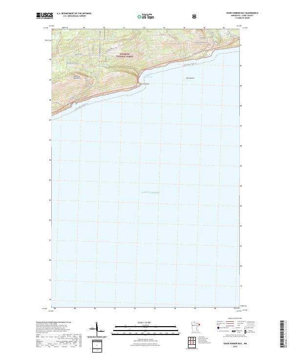 US Topo 7.5-minute map for Good Harbor Bay MN