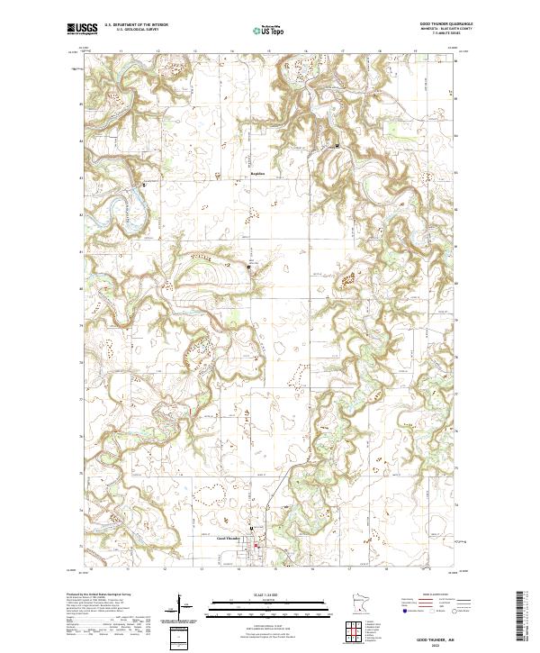 US Topo 7.5-minute map for Good Thunder MN