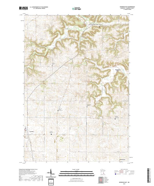 US Topo 7.5-minute map for Goodhue East MN
