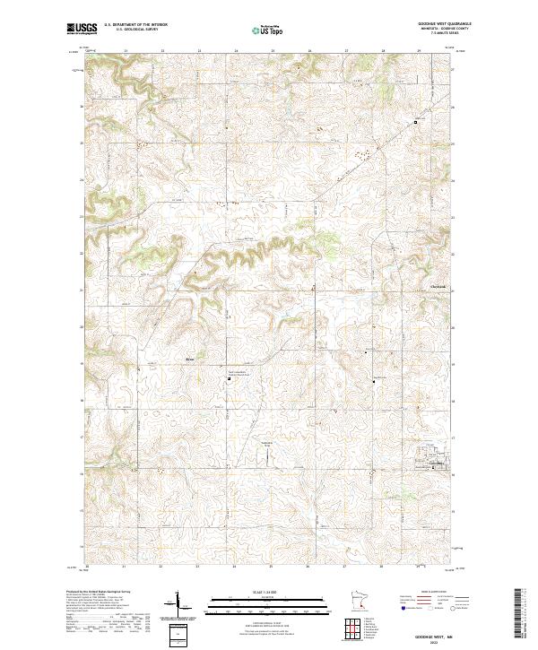 US Topo 7.5-minute map for Goodhue West MN