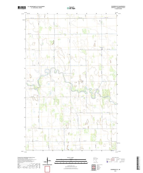 US Topo 7.5-minute map for Goodridge SW MN