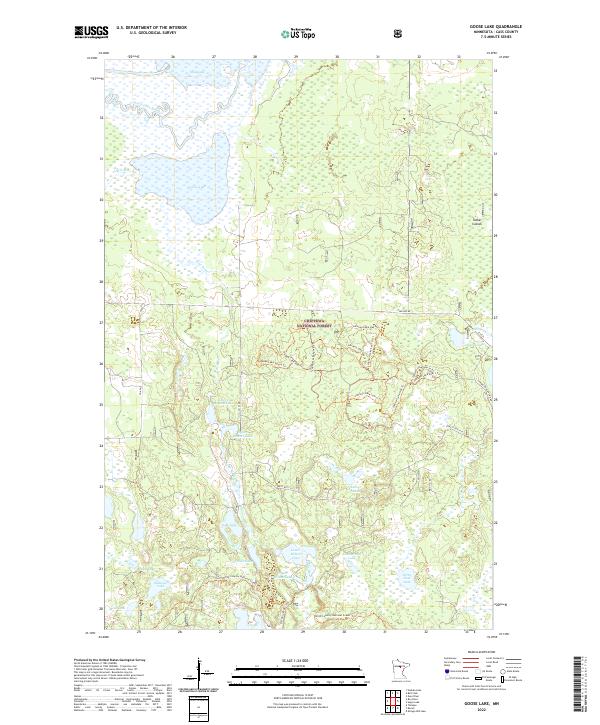 US Topo 7.5-minute map for Goose Lake MN