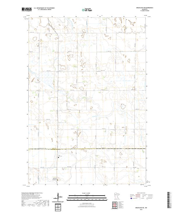 US Topo 7.5-minute map for Gracelock NE MN