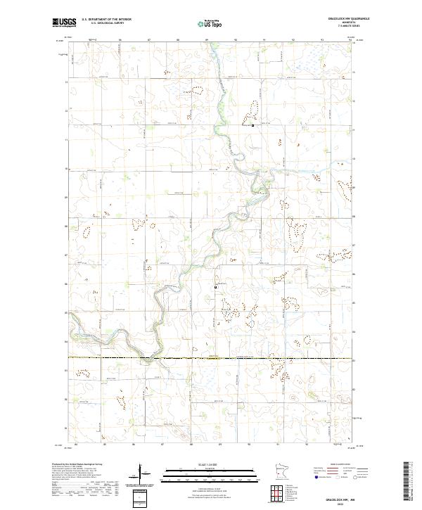 US Topo 7.5-minute map for Gracelock NW MN
