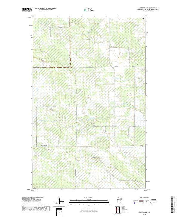 US Topo 7.5-minute map for Graceton NW MN