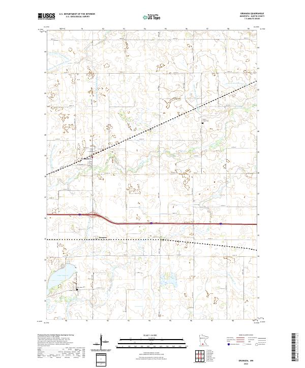 US Topo 7.5-minute map for Granada MN