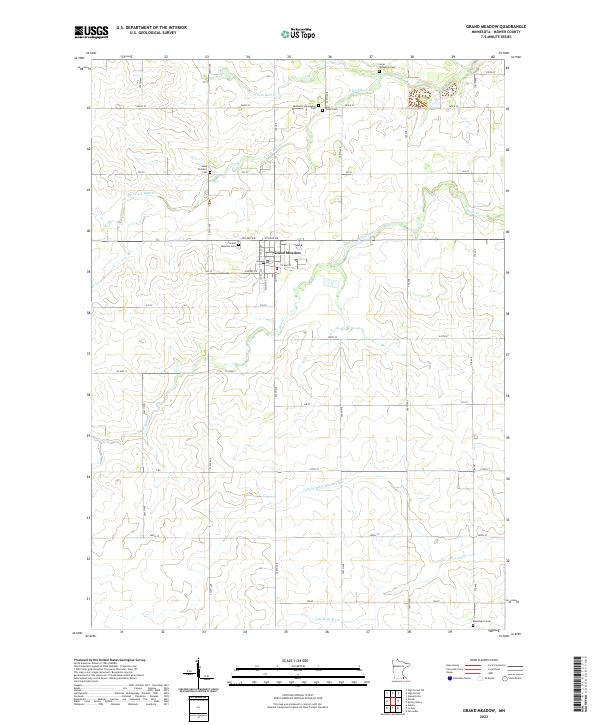 US Topo 7.5-minute map for Grand Meadow MN