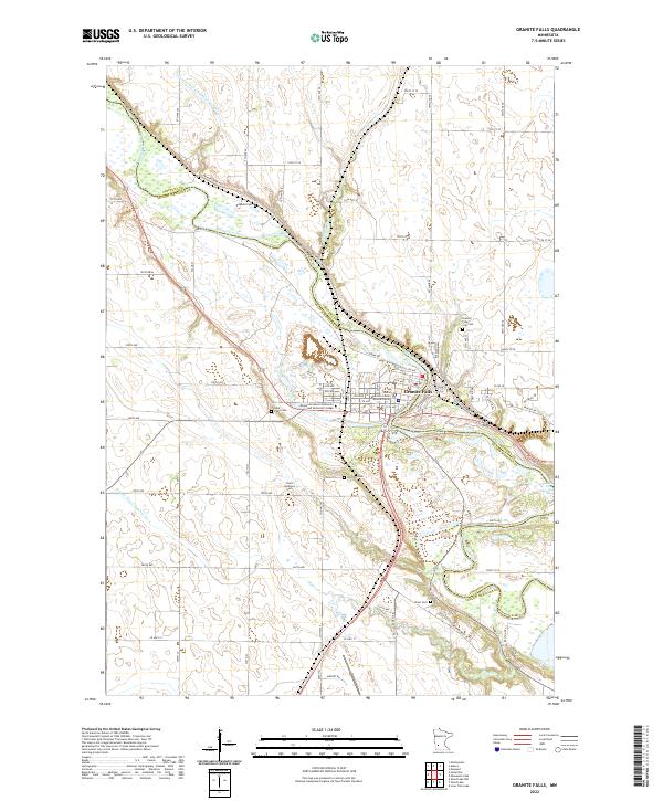 US Topo 7.5-minute map for Granite Falls MN
