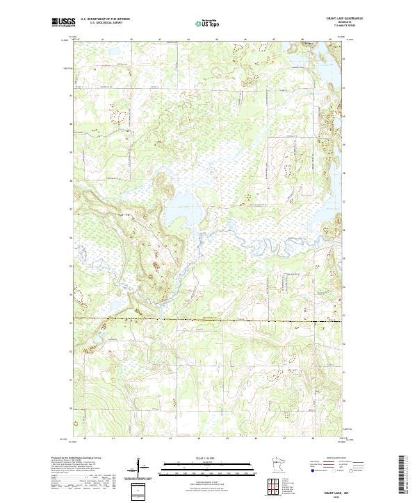 US Topo 7.5-minute map for Grant Lake MN