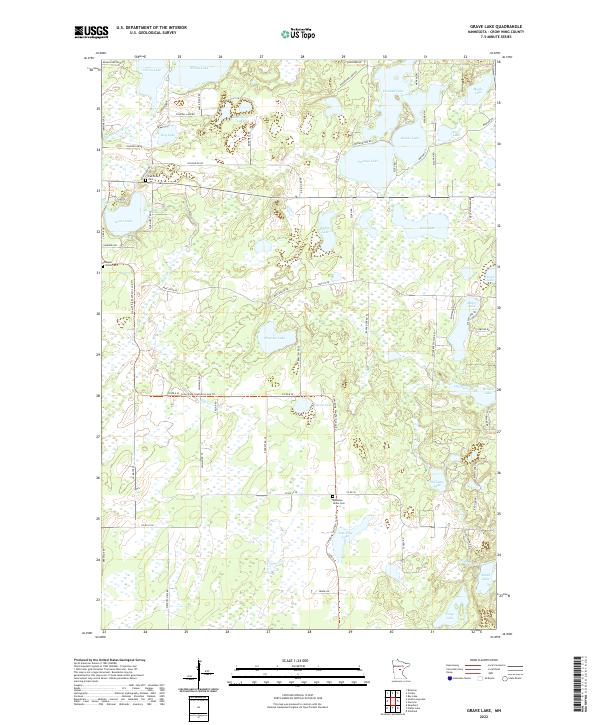 US Topo 7.5-minute map for Grave Lake MN