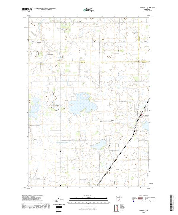 US Topo 7.5-minute map for Green Isle MN