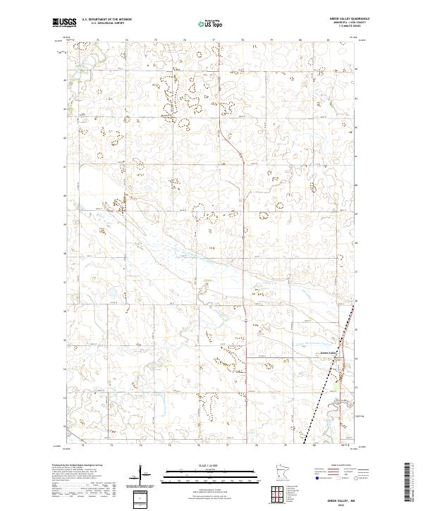 US Topo 7.5-minute map for Green Valley MN