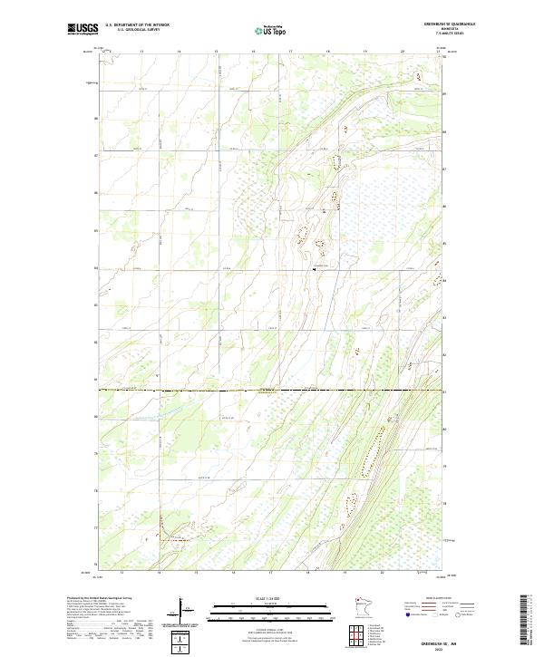 US Topo 7.5-minute map for Greenbush SE MN
