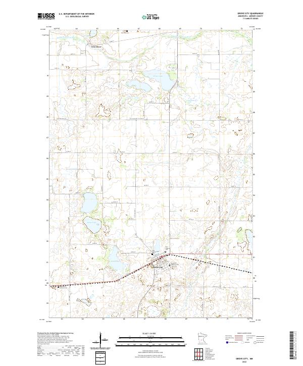 US Topo 7.5-minute map for Grove City MN