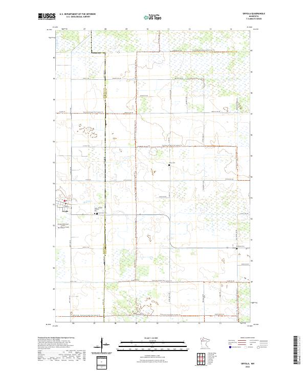 US Topo 7.5-minute map for Grygla MN