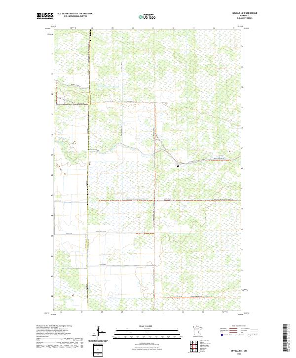 US Topo 7.5-minute map for Grygla NE MN