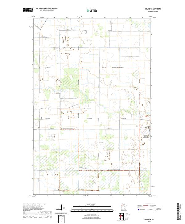 US Topo 7.5-minute map for Grygla SW MN